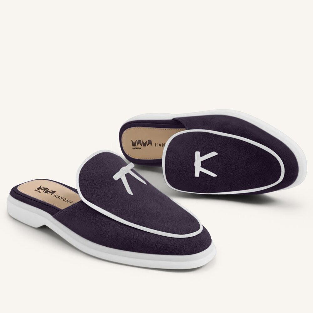 M.A.M.A. Bow Collection - Women's Mules Shoes | Dark Blue